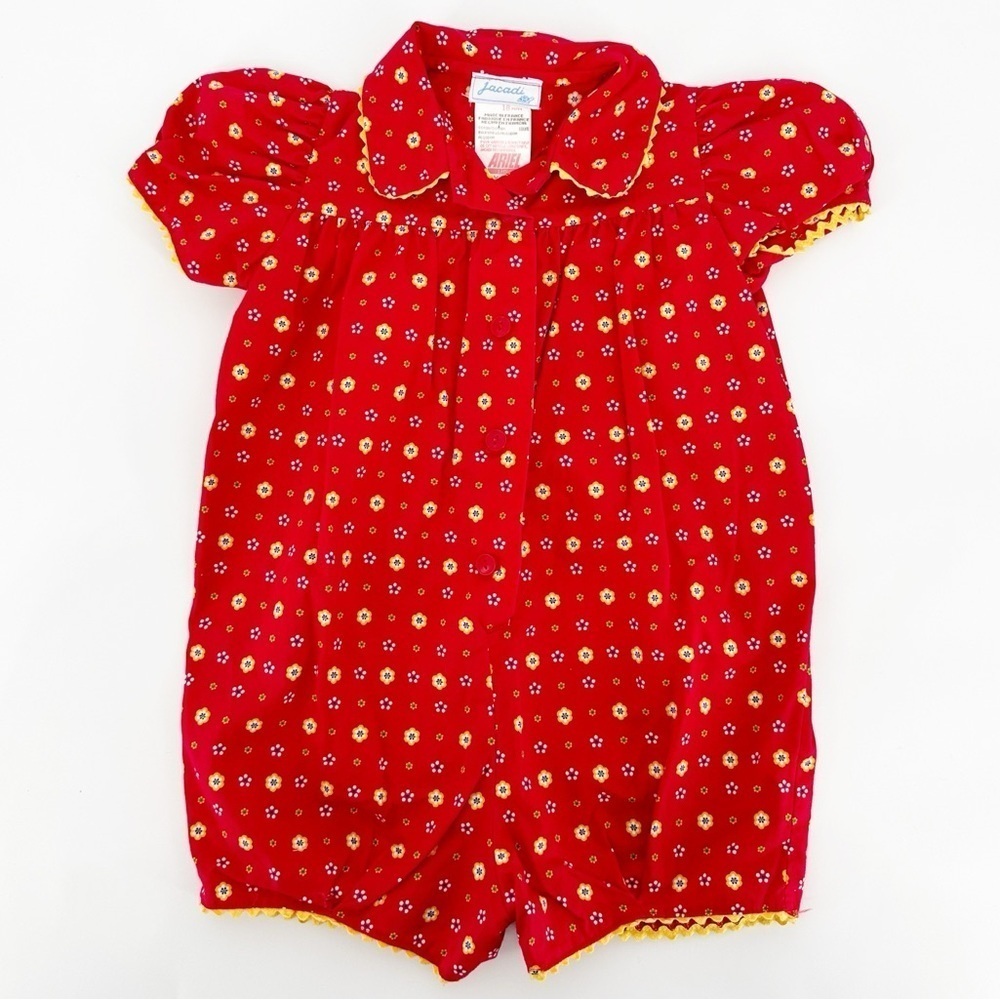 Jacadi Bubble Red Yellow Flowers 18 Months